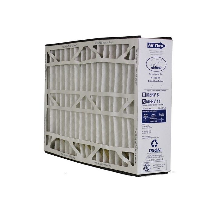Trion Air Bear Replacement Pleated MERV 11 Furnace Filter 259112-105 16x25x5 